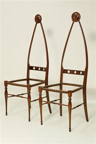 Coppia di sedie Art Decò Chiavari tips del XX Secolo Anni '40 -'50 Pezzo di storia autentico - Robertaebasta® Art Gallery opere d’arte esclusive.